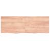 Light Brown Solid Wood Bathroom Countertop - 140x50cm