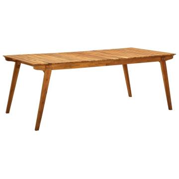 Stylish Garden Table - Solid Acacia Wood 201.5x100x75 cm