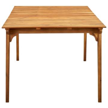 Stylish Garden Table - Solid Acacia Wood 201.5x100x75 cm