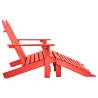 2-Seater Adirondack Chair & Ottoman - Red Fir Wood