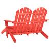 2-Seater Adirondack Chair & Ottoman - Red Fir Wood