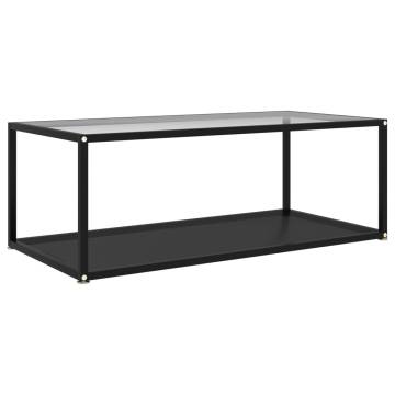 Transparent & Black Coffee Table - Stylish & Durable Design