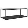 Coffee Table Transparent and Black 100x50x35 cm Tempered Glass Colour transparent and black Size 100 x 50 x 35 cm Quantity in Package 1 