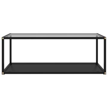 Transparent & Black Coffee Table - Stylish & Durable Design