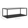 Transparent & Black Coffee Table - Stylish & Durable Design