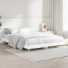 White Bed Frame 140x190 cm | Durable Engineered Wood