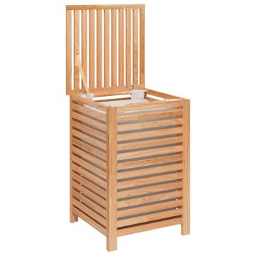 Stylish Solid Wood Walnut Laundry Basket | 45x45x65 cm