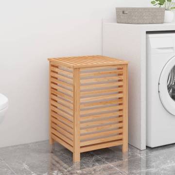 Stylish Solid Wood Walnut Laundry Basket | 45x45x65 cm