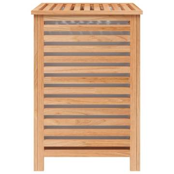 Stylish Solid Wood Walnut Laundry Basket | 45x45x65 cm