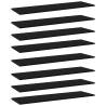 Bookshelf Boards 8 pcs Black 100x30x1.5 cm Engineered Wood Colour black Size 100 x 30 x 1.5 cm Quantity in Package 8 