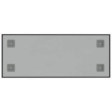 Wall-mounted Magnetic Board Black 50x20 cm - Tempered Glass