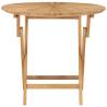 Folding Garden Table Ø 85 cm - Solid Teak Wood | HipoMarket