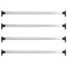 Telescopic Wardrobe Rails - 4 pcs Silver 58-100 cm | HiPoMarket