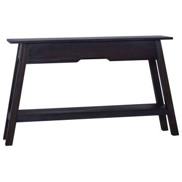 Black Console Table 120x30x75 cm - Solid Mahogany Wood