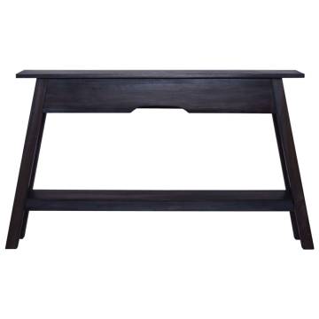 Black Console Table 120x30x75 cm - Solid Mahogany Wood