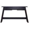 Black Console Table 120x30x75 cm - Solid Mahogany Wood