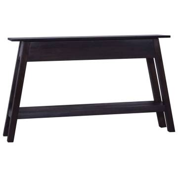 Black Console Table 120x30x75 cm - Solid Mahogany Wood