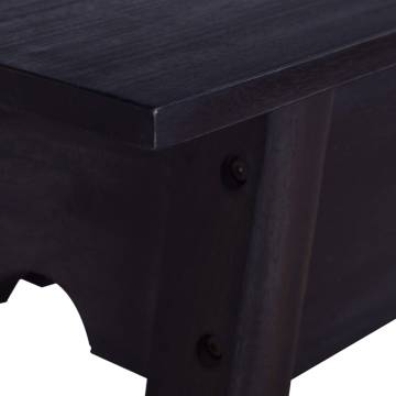 Black Console Table 120x30x75 cm - Solid Mahogany Wood