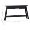 Black Console Table 120x30x75 cm - Solid Mahogany Wood