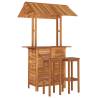 Elegant 3 Piece Garden Bar Set - Solid Acacia Wood