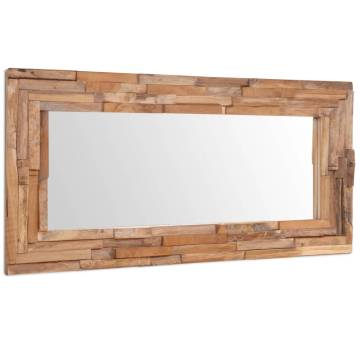 Rustic Teak Decorative Mirror 120x60 cm - Unique Home Accent