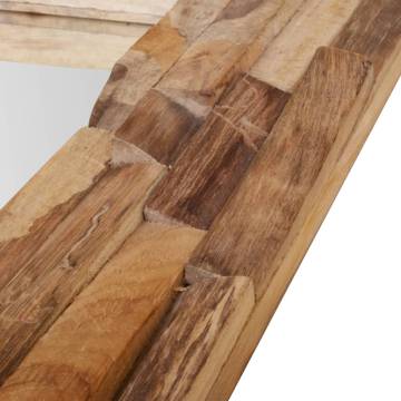Rustic Teak Decorative Mirror 120x60 cm - Unique Home Accent