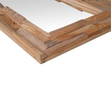 Rustic Teak Decorative Mirror 120x60 cm - Unique Home Accent