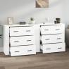 High Gloss White Sideboards - 2 pcs Engineered Wood | Hipomarket