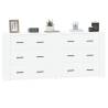 High Gloss White Sideboards - 2 pcs Engineered Wood | Hipomarket