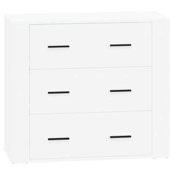 High Gloss White Sideboards - 2 pcs Engineered Wood | Hipomarket