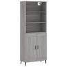 Highboard Grey Sonoma - Stylish Engineered Wood Storage Cabinet