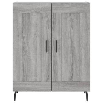 Highboard Grey Sonoma - Stylish Engineered Wood Storage Cabinet