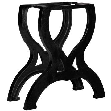 X-Frame Cast Iron Coffee Table Legs - 2 pcs | Hipomarket