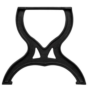 X-Frame Cast Iron Coffee Table Legs - 2 pcs | Hipomarket