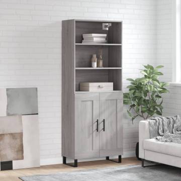 Highboard Grey Sonoma - Stylish Storage Solution | Hipo Market