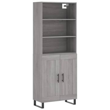 Highboard Grey Sonoma - Stylish Storage Solution | Hipo Market