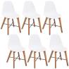 Chair Seats 6 pcs Plastic White - Durable & Stylish Design