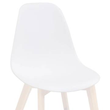 Chair Seats 6 pcs Plastic White - Durable & Stylish Design