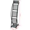 Stylish Black Magazine Rack 40x32x131 cm for A4 Displays