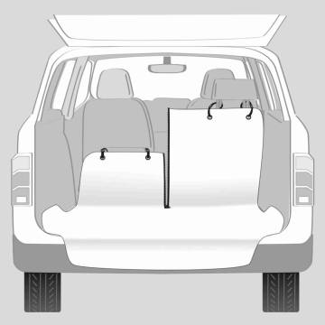 TRIXIE Car Boot Cover with Bumper Guard - Beige & Black