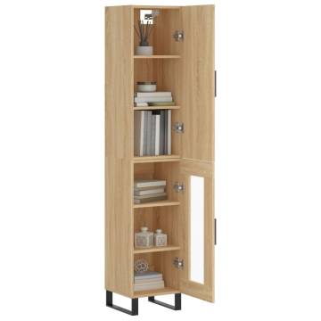 Stylish Highboard Sonoma Oak - Engineered Wood | HipoMarket UK