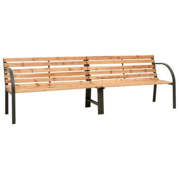 Twin Garden Bench 241 cm - Chinese Fir Wood - HipoMarket