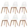 Dining Chairs 6 pcs White Plastic Colour white Quantity in Package 6 