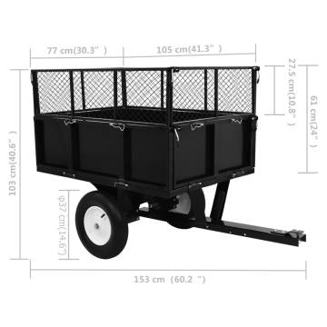 Tipping Trailer for Lawn Mower - 300 kg Load Capacity