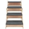 Dog Stair Grey 105x47 cm Solid Wood Fir | Hipomarket