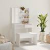 Dressing Table Set White 74.5x40x141 cm Colour white Quantity in Package 1 