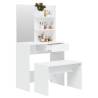 Elegant White Dressing Table Set - 74.5x40x141 cm