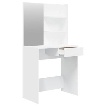 Elegant White Dressing Table Set - 74.5x40x141 cm