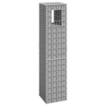 Gabion Basket Post 40x40x180 cm Iron | Durable Garden Decor