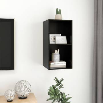 Wall-mounted TV Cabinet Black - Stylish Storage Solution